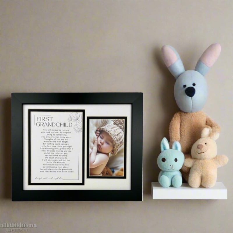 First Grandchild Photo Frame with Poem - Perfect Gift for New Grandparents