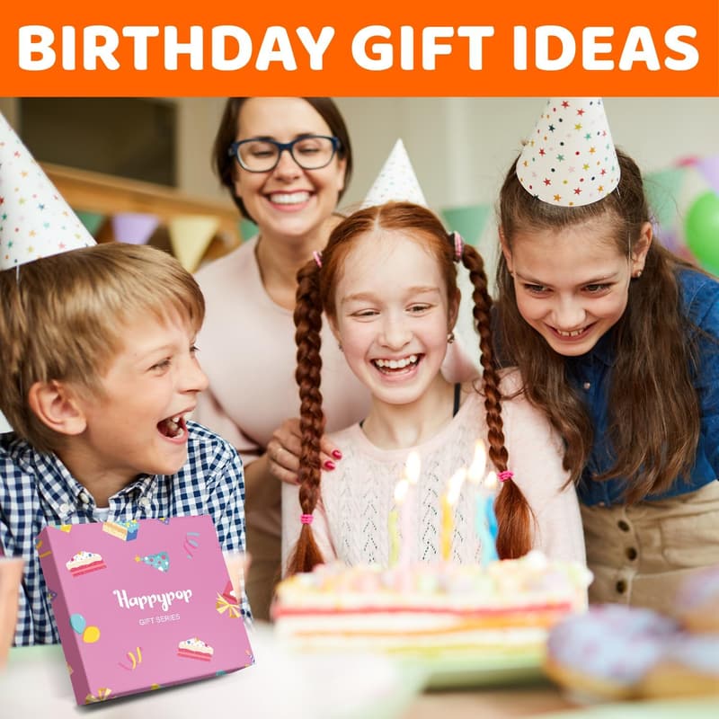 6th Birthday Gift Box for Girls - Fun Socks & Greeting Card