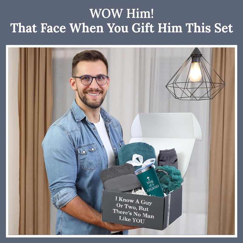 Men's Birthday Gift Set – Premium Basket for Him, Dad, Boyfriend