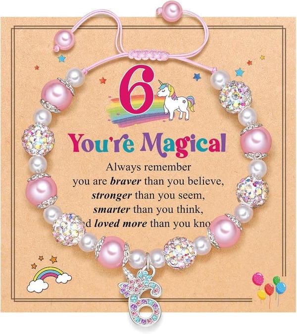 Unicorn Bracelet for Girls 3-12 - Birthday Gift