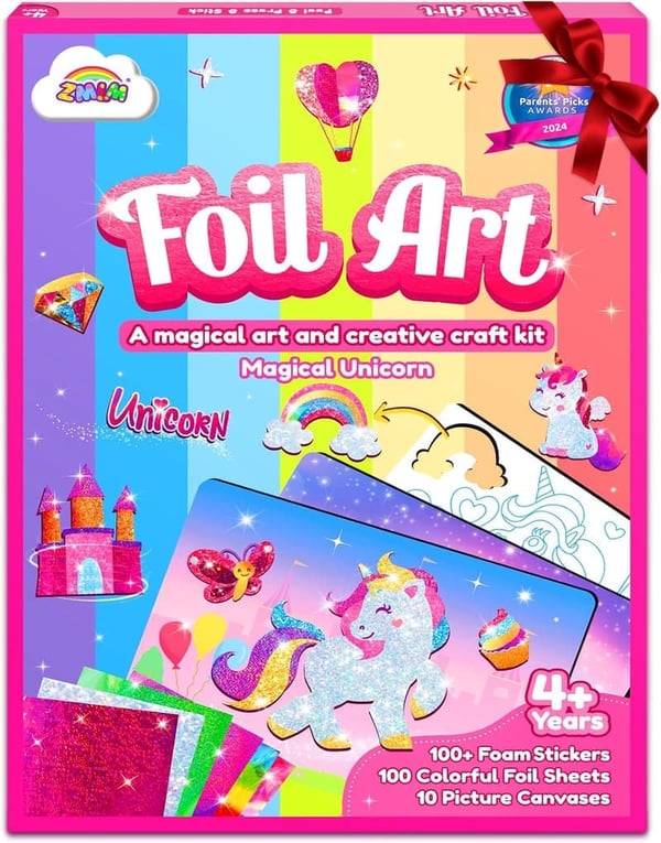 Kids' Unicorn Foil Art Kit - Creative Mess-Free Craft Gift