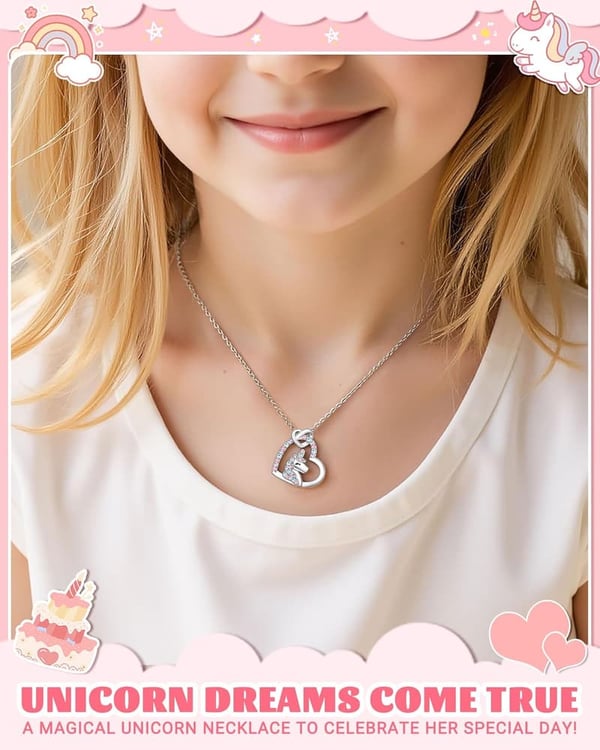 Magical Unicorn Necklace for Girls' Birthday Gifts