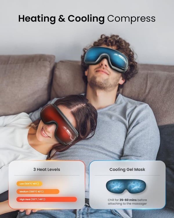 Father's Day Eye Massager with Heat & Cooling for All