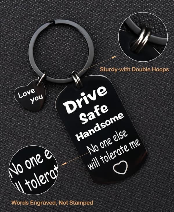 Drive Safe Keychain for Dad | Perfect for Father's Day & Anniversaries