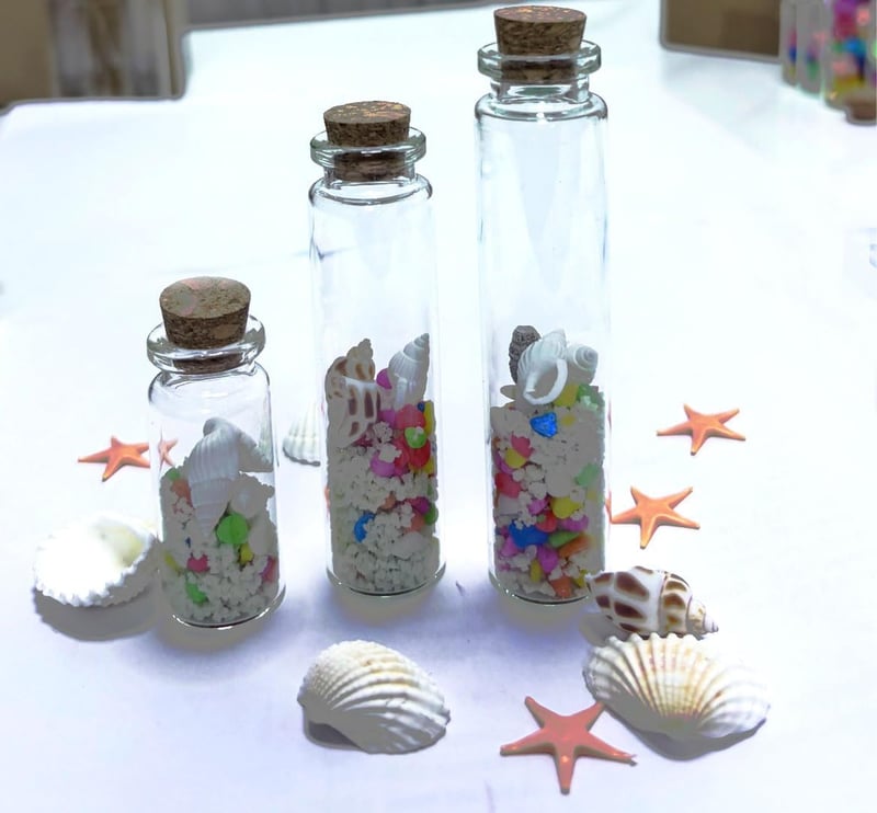 Mini Glass Jars with Cork Lids for Party Favors - Pack of 16