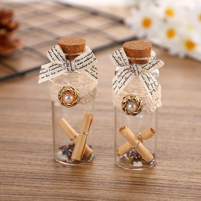 Small Glass Potion Bottles with Cork Stopper - 12 Pack for Parties