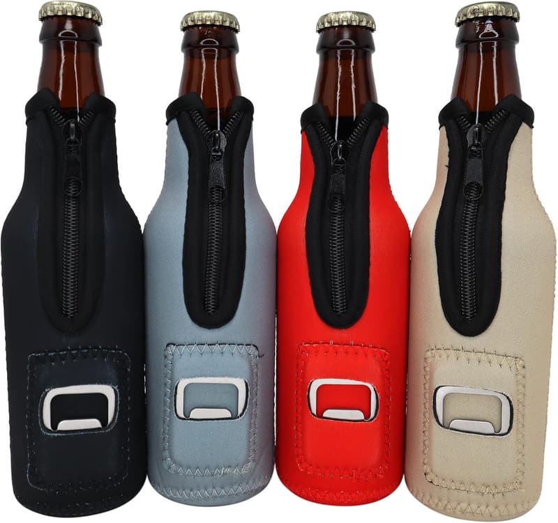 BBQ Smoker Bottle Cooler with Removable Opener for Dad