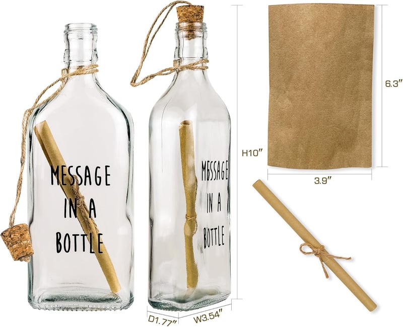 Anniversary Message in a Bottle Keepsake Gift Set - 2pcs