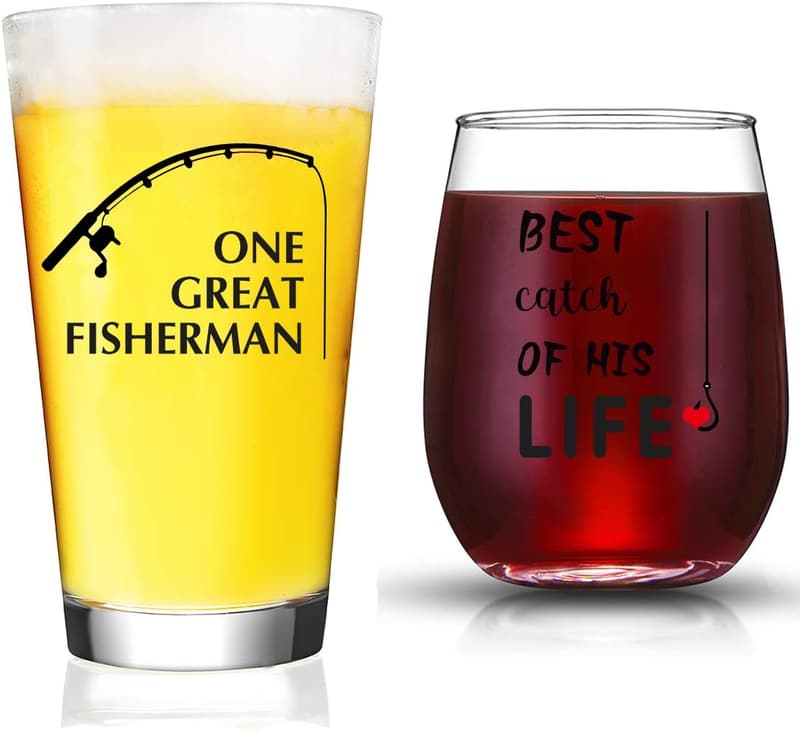 Engagement Glass Set for Couples - 