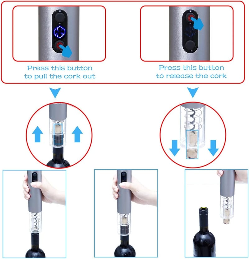 Rechargeable Electric Wine Opener with Aerator & Accessories
