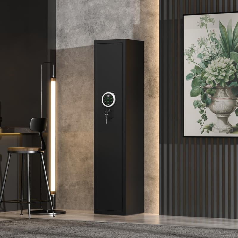 Long Gun Safe with Backlit Keypad and LED Light