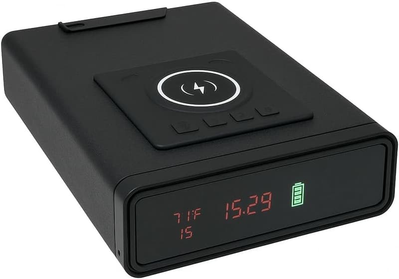 Biometric Gun Safe with Fingerprint Lock & Wireless Charging
