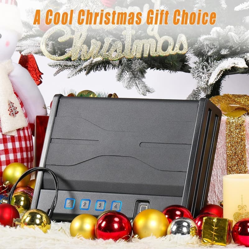 Biometric Gun Safe for Handguns - Quick-Access Hidden Storage