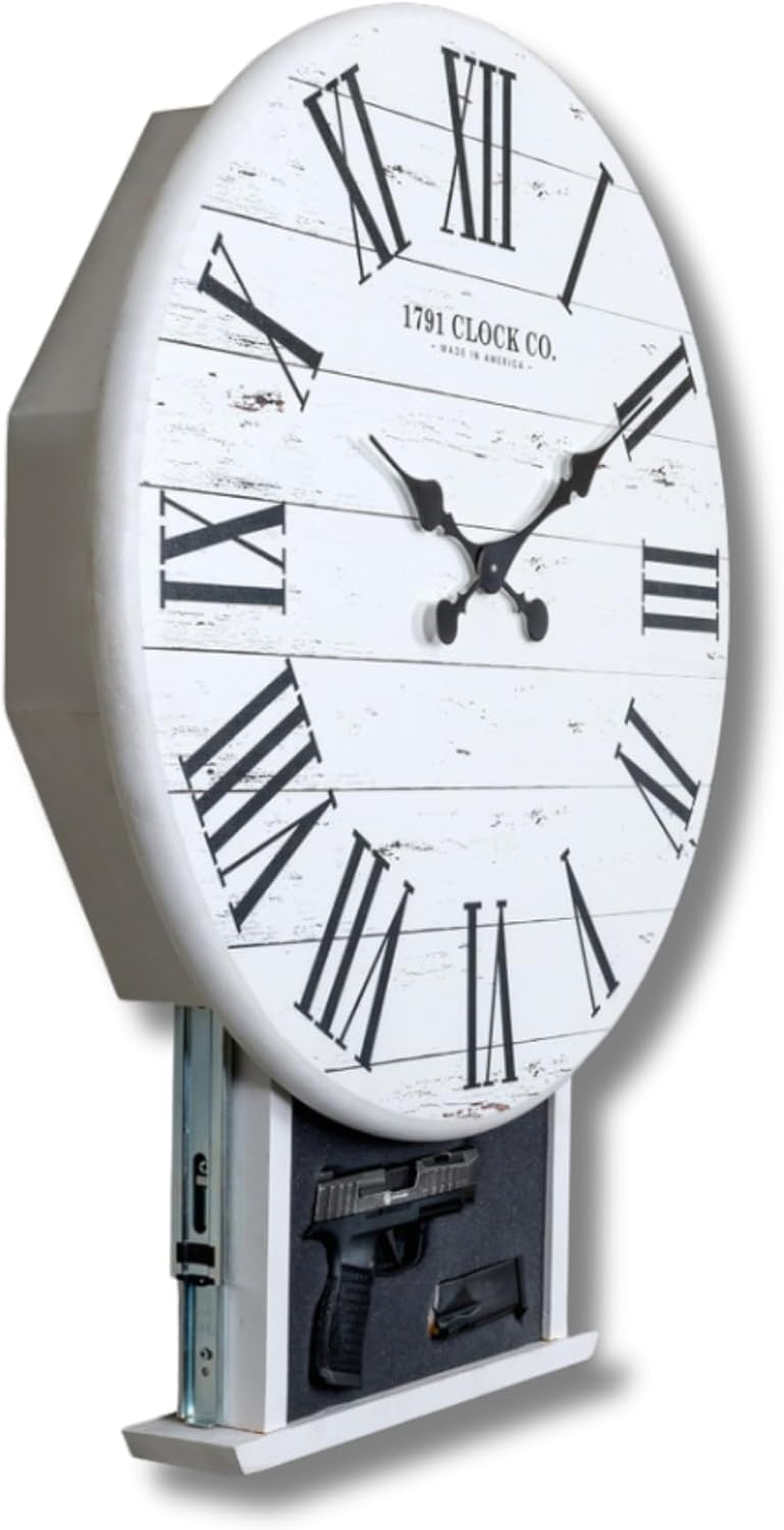 Tactical Clock Gun Safe with RFID Bluetooth Lock and Hidden Storage