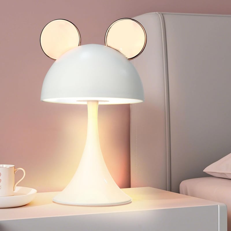 Cute Rechargeable Mouse LED Touch Desk Lamp Night Light (Gold)