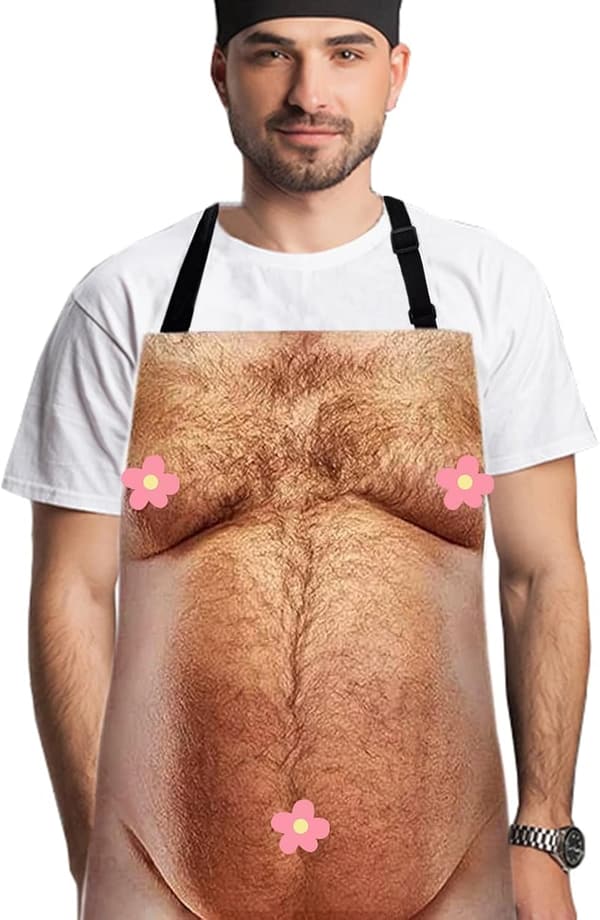 Funny Christmas Apron Gag Gift for Men and Dads