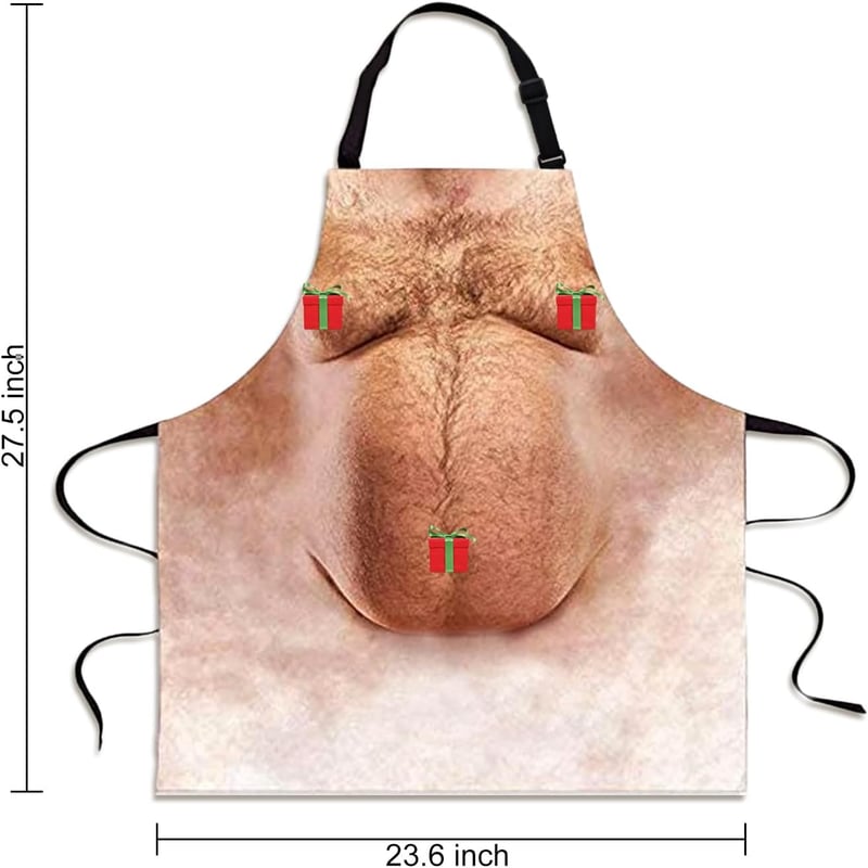 Funny Christmas Apron Gag Gift for Men and Dads