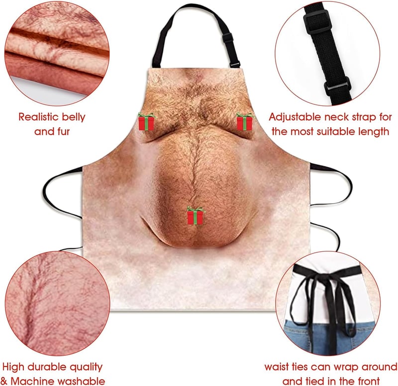 Funny Christmas Apron Gag Gift for Men and Dads