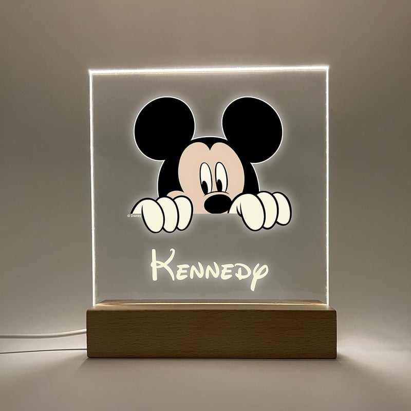 Personalized LED Night Light Table Lamp for Girls' Room Decor