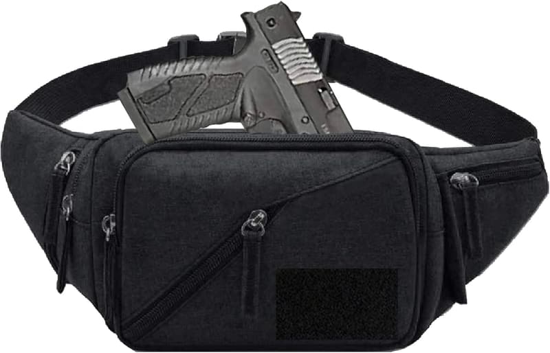 Tactical Concealed Carry Waist Bag with Holster and Bottle Holder
