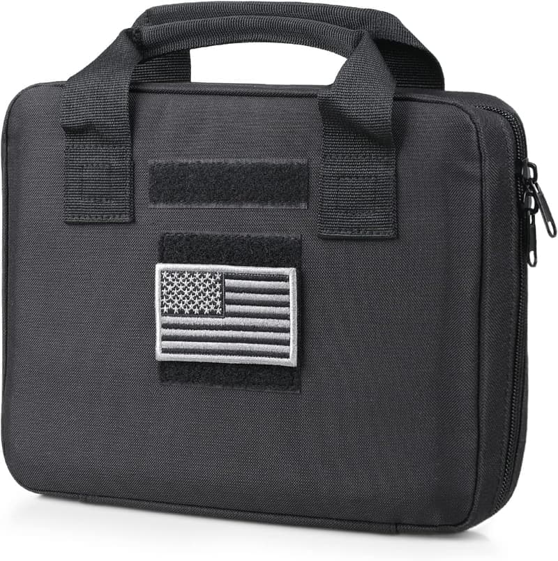 Padded Tactical Handgun Case - Soft Storage Bag for Shooting