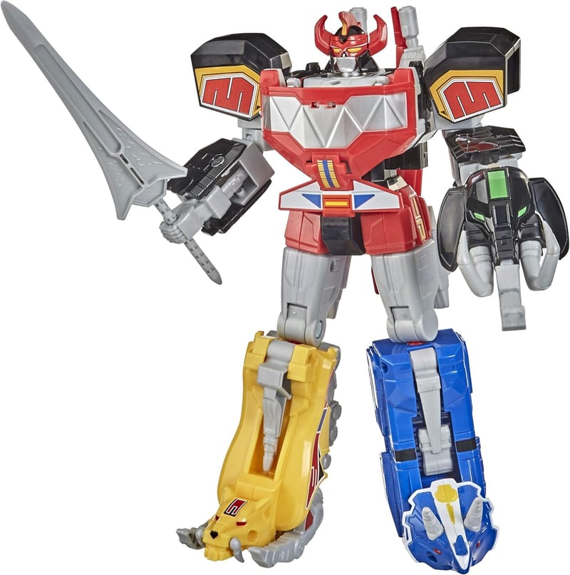 Mighty Morphin Megazord 5-Piece Action Figure Set for Ages 4+