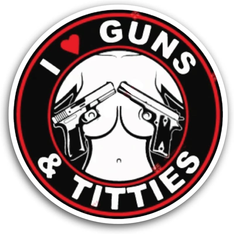 I Love Guns Waterproof Vinyl Decals - 3