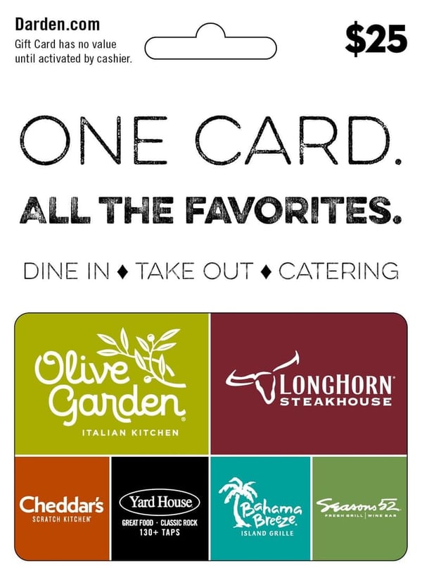 Darden Restaurants Gift Card for Food Lovers