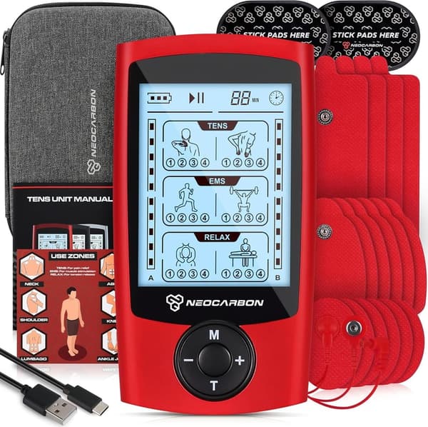 EMS Pain Relief TENS Unit Muscle Stimulator for Back & Neck