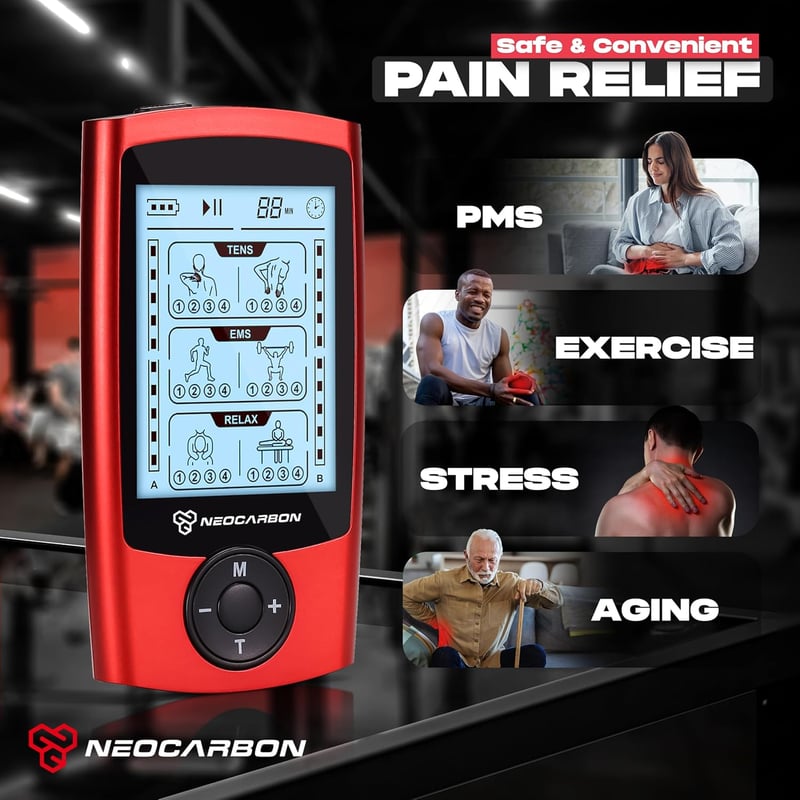 EMS Pain Relief TENS Unit Muscle Stimulator for Back & Neck