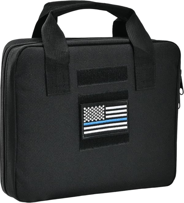Tactical Pistol Case with Elastic Loops and Dual Padding