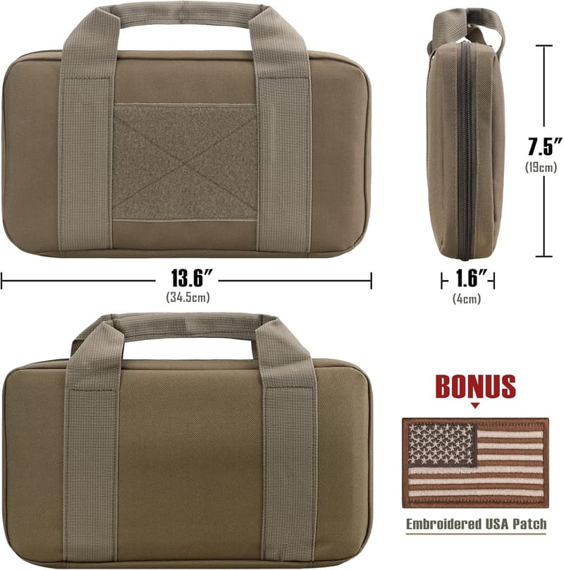 Tactical Pistol Case for Double Handguns - Padded Soft Wallet