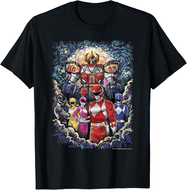 Mighty Morphin' Megazord Starry Night T-Shirt