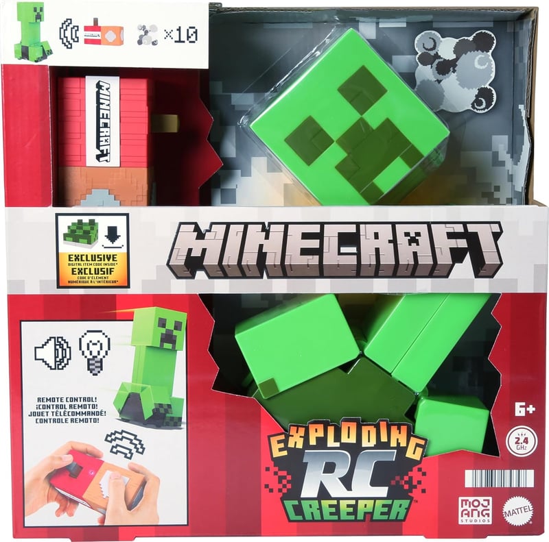 Minecraft Exploding RC Creeper Toy with Lights & Sounds