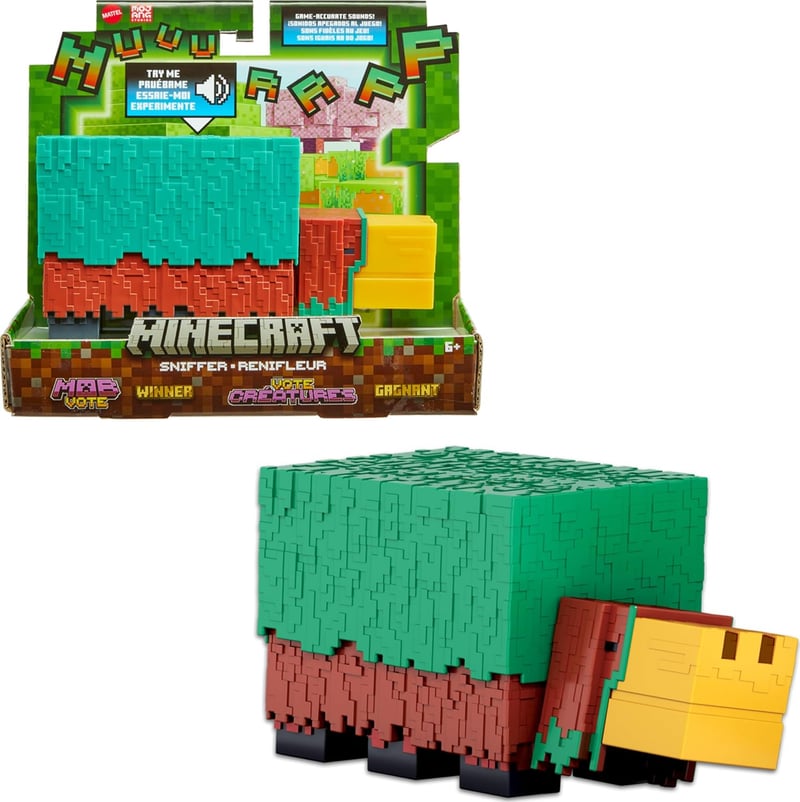 Minecraft Sniffer Action Figure, 3.25-Inch, Game-Accurate Sounds