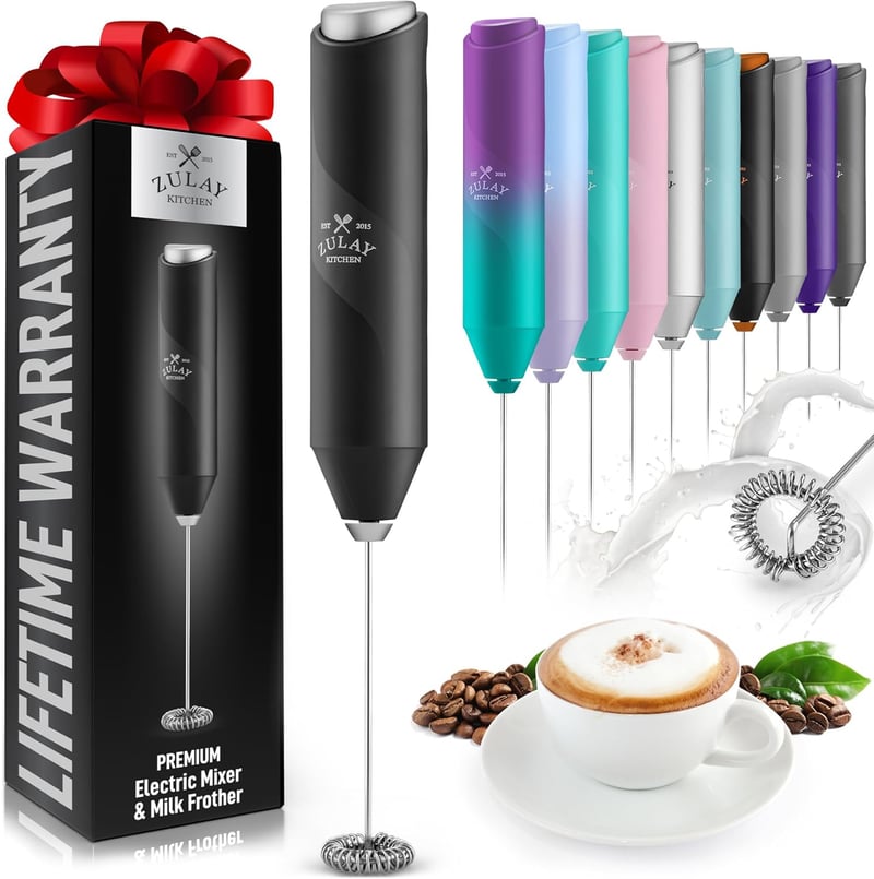 Stainless Steel Handheld Milk Frother for Coffee & Lattes