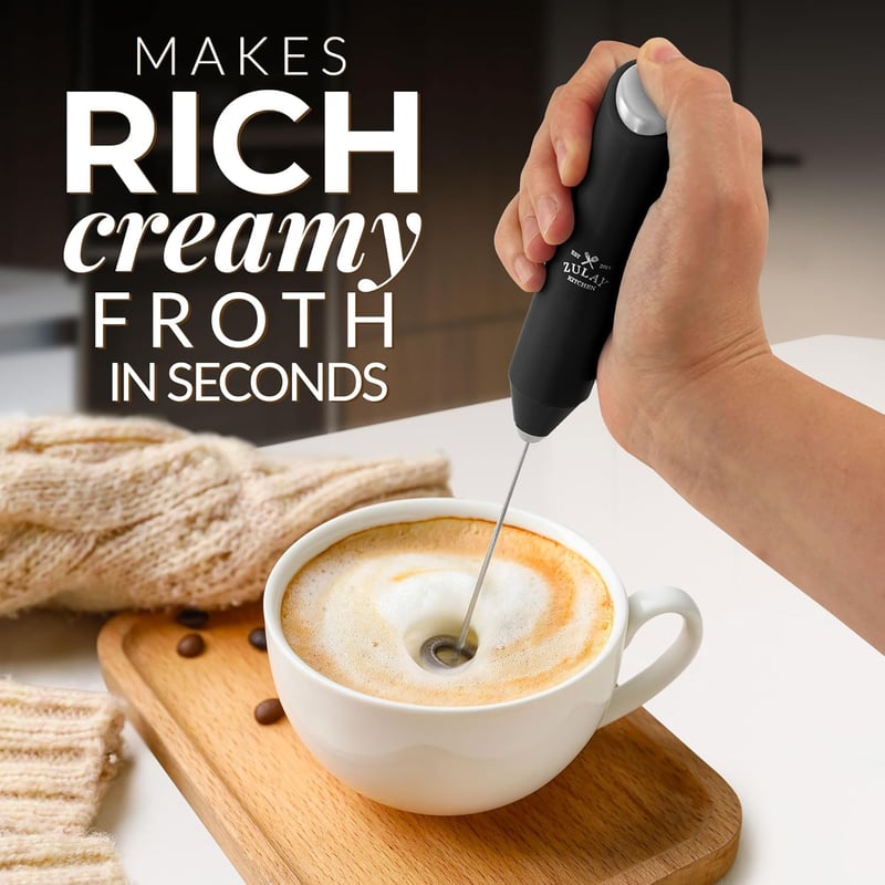 Stainless Steel Handheld Milk Frother for Coffee & Lattes