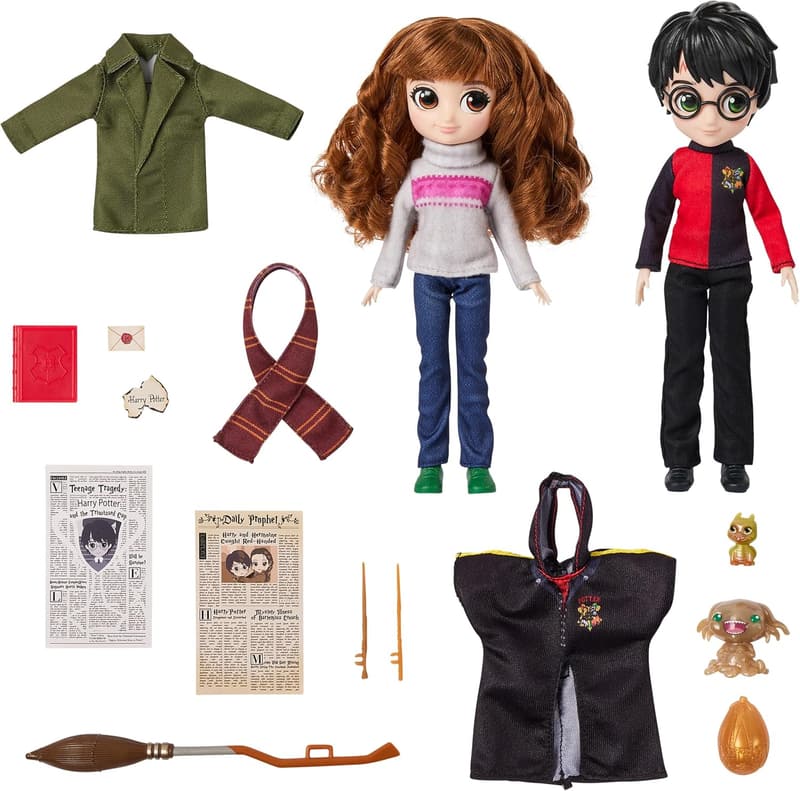 Harry Potter Dolls Gift Set with Accessories, 20+ Pieces for Kids