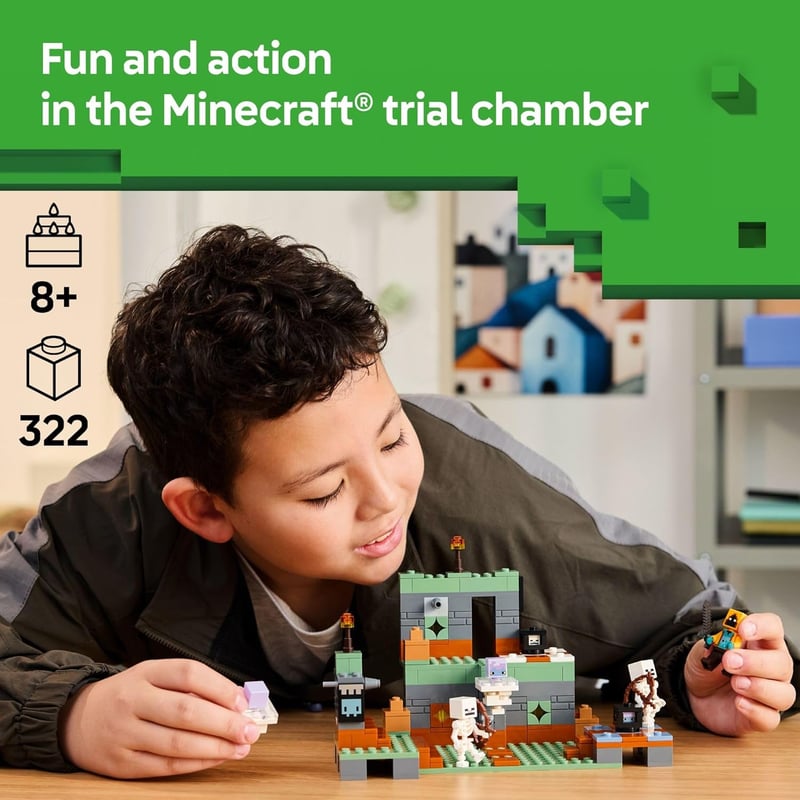 LEGO Minecraft Trial Chamber Playset with Shadow Hoodie Minifigure for Kids 8+
