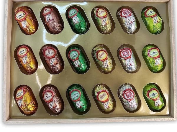 Assorted Dark Chocolate Bottles with Premium Liqueur - 18 Count