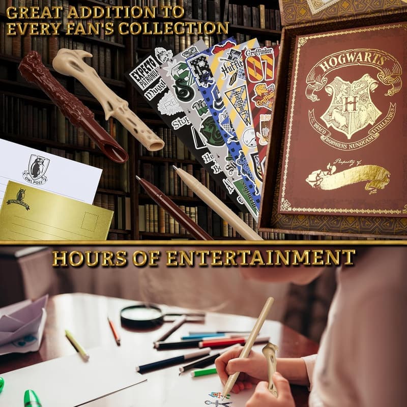 Harry Potter Stationery Set with Notebook, Wand Pen & Stickers