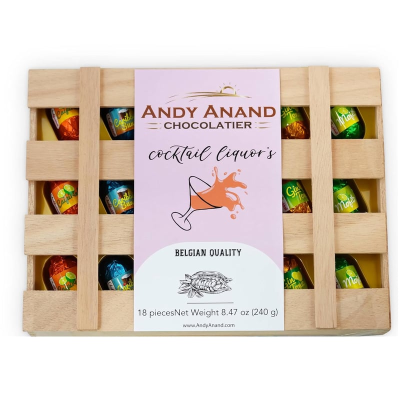 Vegan Dark Chocolate Cocktail Bottles Assortment - 18 Count