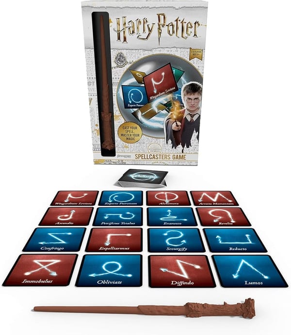 Harry Potter Spellcasters Charade Game with Wand and Cards