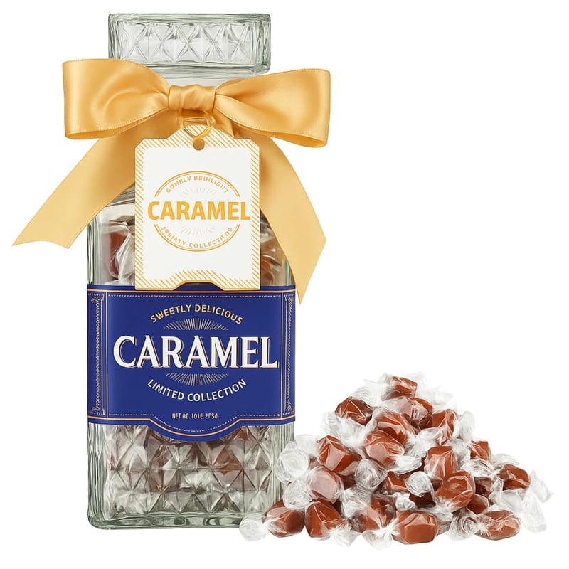 Father’s Day Gift Basket: Premium Scotch Whiskey Caramels & Decanter