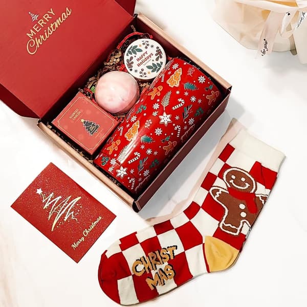 Christmas Gift Basket & Tumbler Set for Women