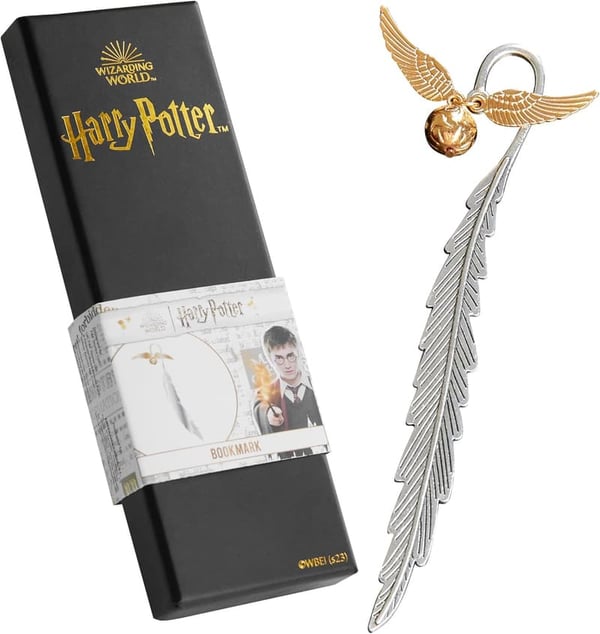 Golden Snitch Bookmark with Charm - Hogwarts Reading Gift