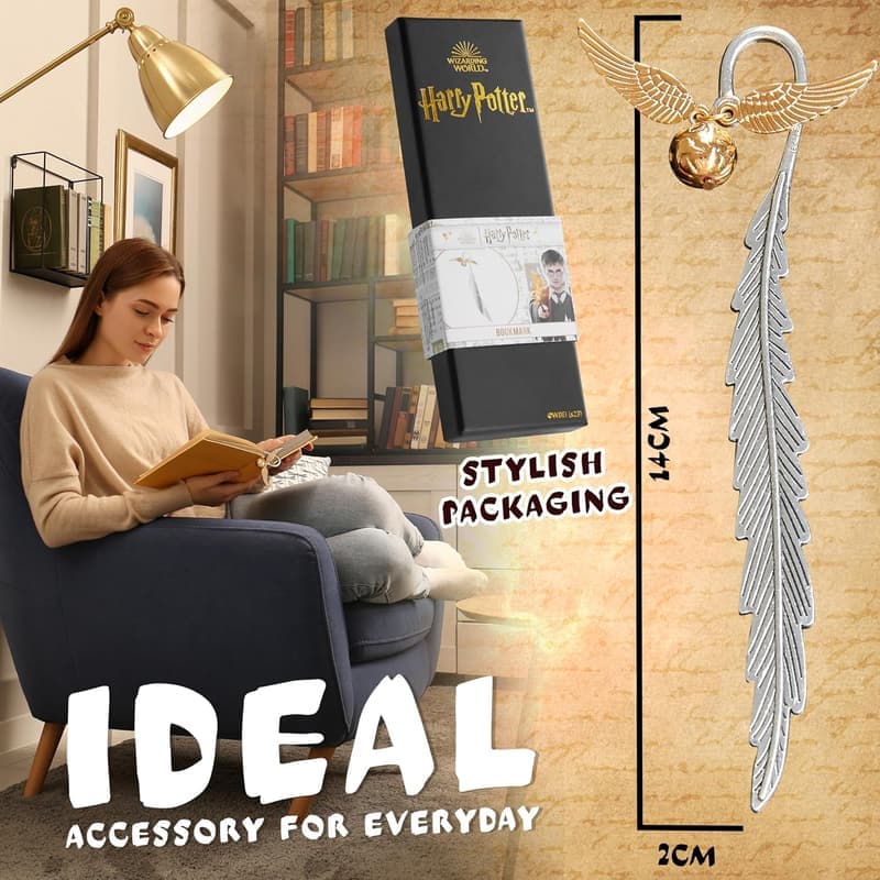 Golden Snitch Bookmark with Charm - Hogwarts Reading Gift