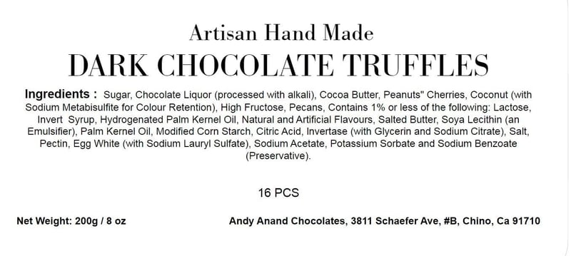 Champagne & Rum Chocolate Truffles Gift Box (16 pcs)