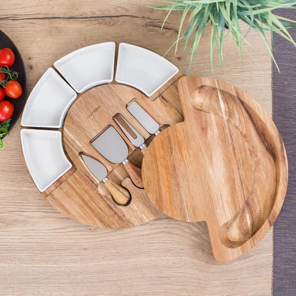 Mother's Day Acacia Wood Cheese Board and Knife Set