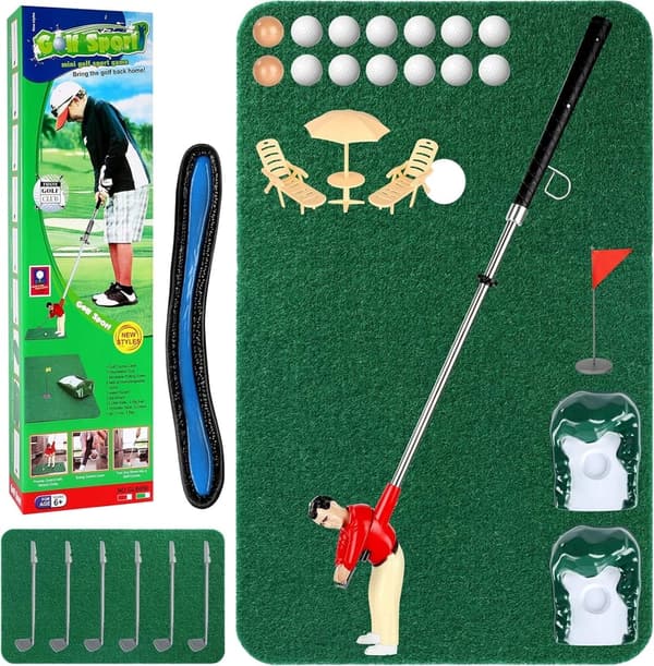 Father's Day Mini Golf Game - Fun Golfer Stick Toy for Kids